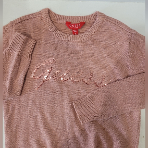 GUESS Rose Gold Sparkle Girls Sz 8 Knitted. - Picture 6 of 6